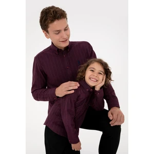 U.s. Polo Assn. Erkek Bordo Gömlek Desenli 50316559-VR014