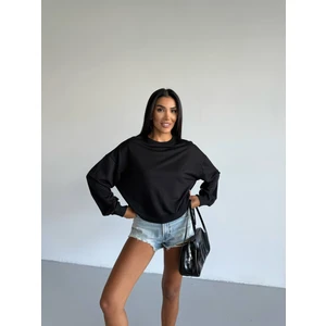 2 Iplik Yumuşak Dokulu Bisiklet Yaka Oversize Kalıp Sweatshirt