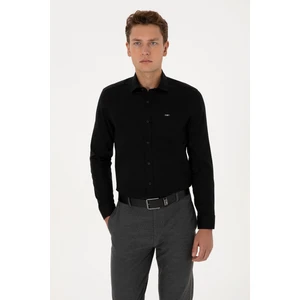 U.s. Polo Assn. Erkek Siyah Gömlek Basic 50307673-VR046