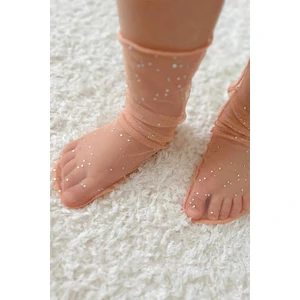 Le Mabelle Somon  Küçük Sim Detaylı Kız Çocuk Tül Çorap