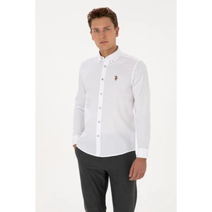 U.s. Polo Assn. Erkek Beyaz Gömlek Basic 50307659-VR013