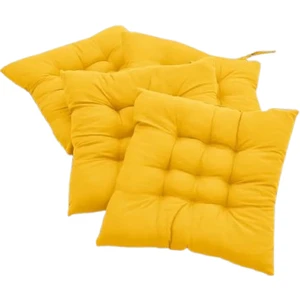 İstanbul Kumaş 4’lü Sandalye Minderi – Bağcıklı, Çökme Yapmaz Sünger Dolgulu, Yıkanabilir – 40X40 cm