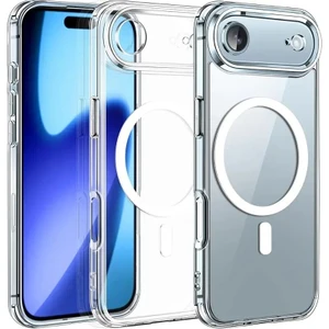 Apple iPhone 17 Air Uyumlu Kılıf Zebana Sararmaz Clearmag Kılıf (M-Safe Uyumlu) Şeffaf