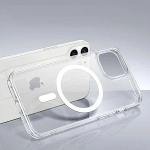 Apple iPhone 11 Uyumlu Kılıf Zebana Sararmaz Clearmag Kılıf (M-Safe Uyumlu) Şeffaf