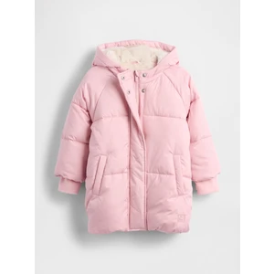 Kız Bebek Pembe Heavyweight Puffer Mont