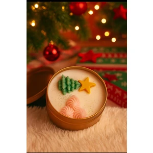 Şile Natural Dekoratif Mum El Yapımı Yılbaşı Temalı