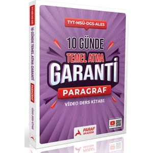 Paraf Akademi Yks Tyt Msü Dgs Ales Paragraf 10 Günde Temel Atma Garanti Video Ders Kitabı Paraf Akademi Yayınları
