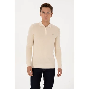 U.S. Polo Assn. Erkek Krem Basic Kazak 50313685-VR071