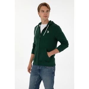 U.S. Polo Assn. Erkek Koyu Yeşil Örme Hırka 50313748-VR079