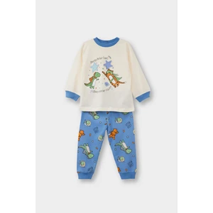 Erkek Bebek Pijama Takımı Desenli Uzun Kollu Penye Üst Uzun Alt G1519A525WN