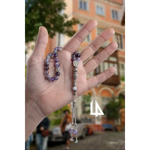 Ametist Doğal Taş Küre Kesim 33 Lü 8mm Tesbih