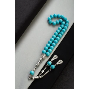 Sıkma Turkuaz Doğal Taş Küre Kesim 33 Lü 10MM Tesbih