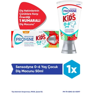 Promine 0-6 Yaş Çocuk Diş Macunu 50ml - Çilek Aromalı