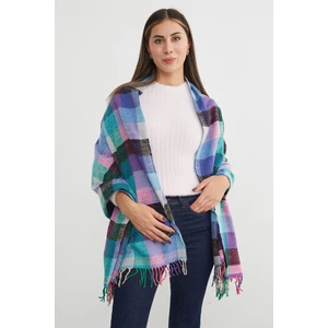 Ekose Desenli Yumuşak Dokulu Şal