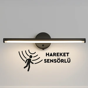 Sök-Tak Sensörlü Beyaz Işık Yapışkanlı Pilli LED Aplik 38CM