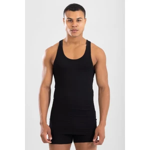 Erkek Sporcu Rambo Pamuklu Atlet Siyah