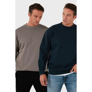 Regular Fit Bisiklet Yaka Şardonlu 2'li Paket Sweat Erkek Sweat 5905255S2