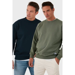 Regular Fit Bisiklet Yaka Şardonlu 2'li Paket Sweat Erkek Sweat 5905255S2