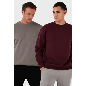 Regular Fit Bisiklet Yaka Şardonlu 2'li Paket Sweat Erkek Sweat 5905255S2