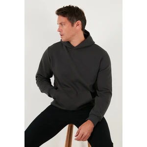 Regular Fit Kapüşonlu Kanguru Cepli Içi Tüylü Yumuşak Şardonlu Sweat Erkek Sweat 5905281