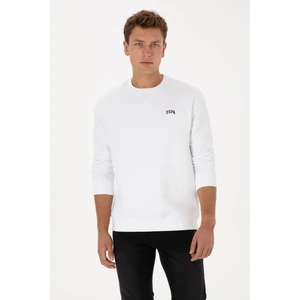 U.s. Polo Assn. Erkek Beyaz Sweatshirt 50313757-VR013