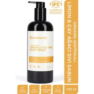 Organik Sertifikalı Limon & Çay Ağacı Özlü Sıvı Sabun 400 Ml