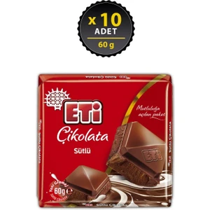 Çikolata Sütlü Kare 60 G x 10 Adet