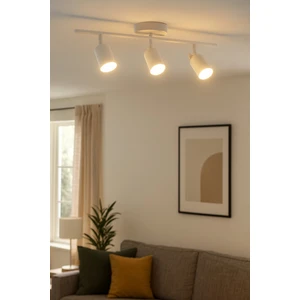 Spoti 3'lü Beyaz Renk (Gün Işığı) Modern Tasarım Salon - Mutfak - Banyo Spot Ledli Sıralı Avize