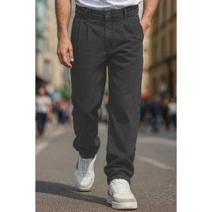 Cedy Denim Erkek Pileli Yüksek Bel Bol Kesim Baggy Loose Fit Jean PANTOLON-C354