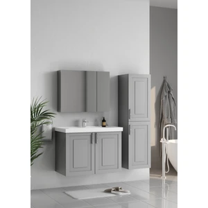 Londra 80 cm Kül Gri Banyo Dolabı