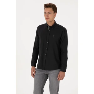 U.s. Polo Assn. Erkek Siyah Gömlek Desenli 50308473-VR046