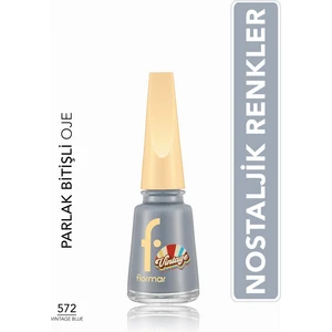 Vintage Romance Yüksek Pigmentli & Parlak Bitişli Oje  (572 Vintage Blue) 8682536097734