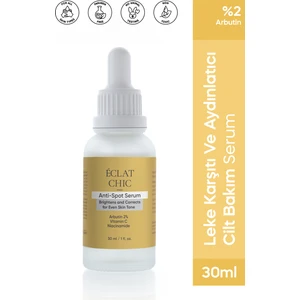 Eclat Chic Anti-Spot Cilt tonu Eşitleyici, Leke Giderici, Aydınlatıcı Serum 30ML (Arbutin%2+VitaminC+Niacinamide)