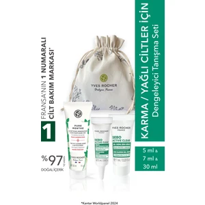 Yves Rocher Karma/yağlı Cilt- Arındırıcı ve Yağ Dengeleyici Bakım Rutini Tanışma Seti