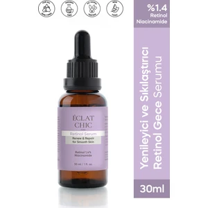 Eclat Chic Retinol Onarıcı Gece Serumu 30ML (Retinol%1,4+Niacinamide)
