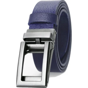 Lacivert Otomatik Tokalı Deliksiz %100 Hakiki Manda Derisi Klasik Erkek Kemeri