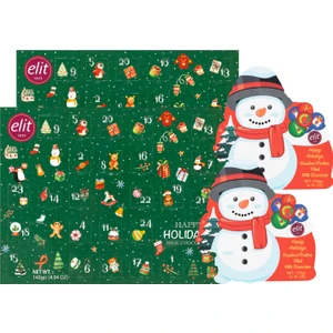 Elit Çikolata Advent Calender Madlen 140g (2) ve Kardan Adam Pralin Dolgulu Sütlü Çikolata 135g (2) 4’lu Set