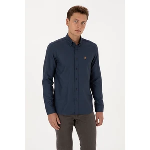 U.s. Polo Assn. Erkek Açık Lacivert Gömlek Desenli 50308252-VR059