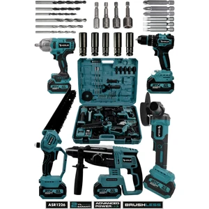 21V 5'li Set Kırıcı Delici Hilti - Taşlama - Somun Sıkma Sökme - Testere - Akülü Vidalama