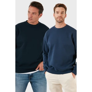 Regular Fit Bisiklet Yaka Şardonlu 2'li Paket Sweat Erkek Sweat 5905255S2