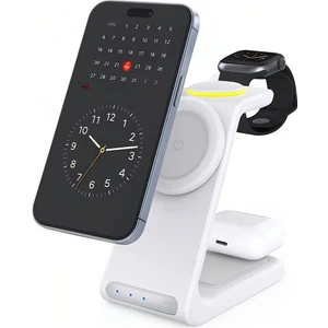 20W Apple iPhone Airpds Watch / Android 3-In-1 Uyumlu Kablosuz Wireless Şarjlı Standı