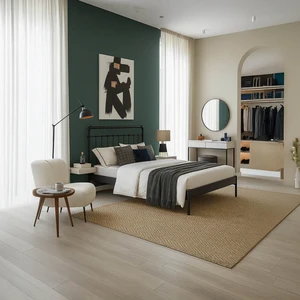 Odin-S Çift Kişilik Metal Karyola-Siyah (Ahşap Latalı)