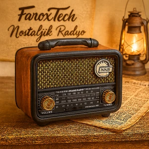 Royal Trend FaroxTech Nostaljik Eskitme Radyo Telefon Tutma Özellikli Nostalji Radyo(Bluetooth)
