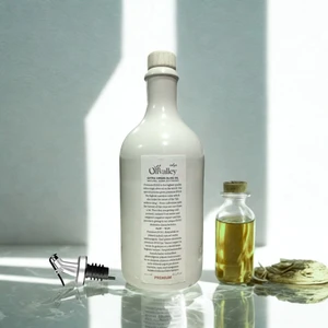 Premium Soğuk Sıkım Naturel Sızma Zeytinyağı 500 ml (Alman Mkm Stoneware Özel Üretim Şişesinde)