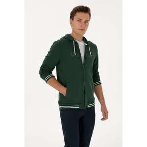 U.s. Polo Assn. Erkek Koyu Yeşil Hırka (Örme) 50316355-VR079