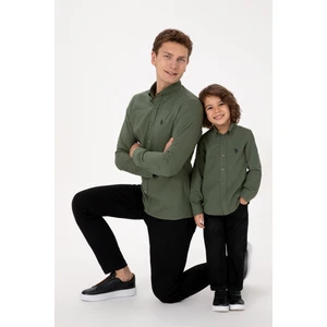 U.s. Polo Assn. Erkek Haki Gömlek Basic 50316721-VR027