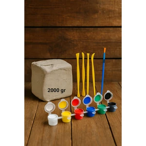 Seramik Hamuru Başlangıç Seti, Kil Çamuru, Oyun Hamuru, Seramik Şekillendirme Kalemi