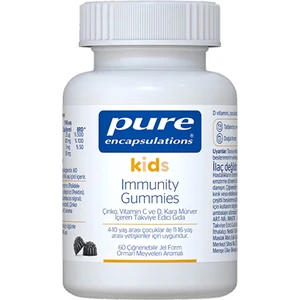 Pure Encapsulations Kids Immunity Gummies 60 Çiğnenebilir Form