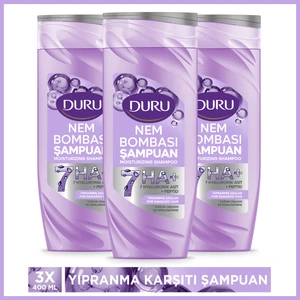 Nem Bombası Yıpranmış Saçlar Için Yoğun Onarıcı ve Nemlendirici Şampuan 3X400 ml