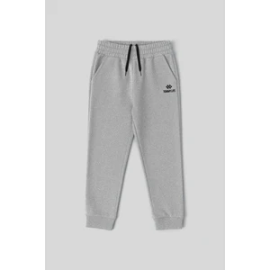 Tommy Life Gri Melanj Standart Fit Manşetli İnce Erkek Çocuk Eşofman Alt - 11062